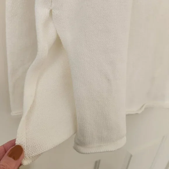 Champagne Please White Knit Cottom Sweater Comfy Cozy Casual Beach Party Cute - Picture 5 of 8